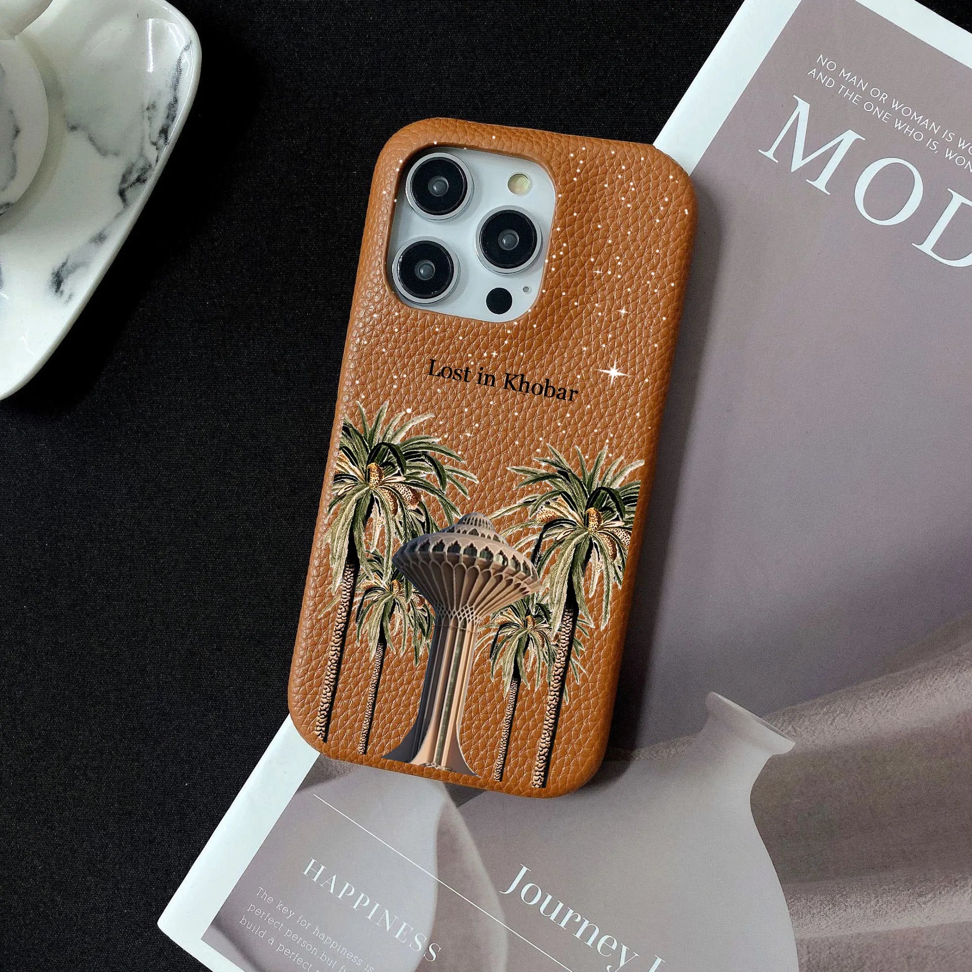 Luxury Personalized Leather Hard Case for iPhone 16–11