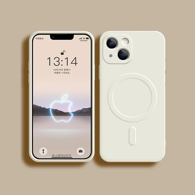 Magnetic Liquid Silicone Wireless Charging Case – iPhone 16–11