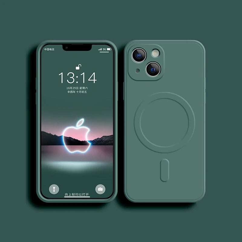 Magnetic Liquid Silicone Wireless Charging Case – iPhone 16–11