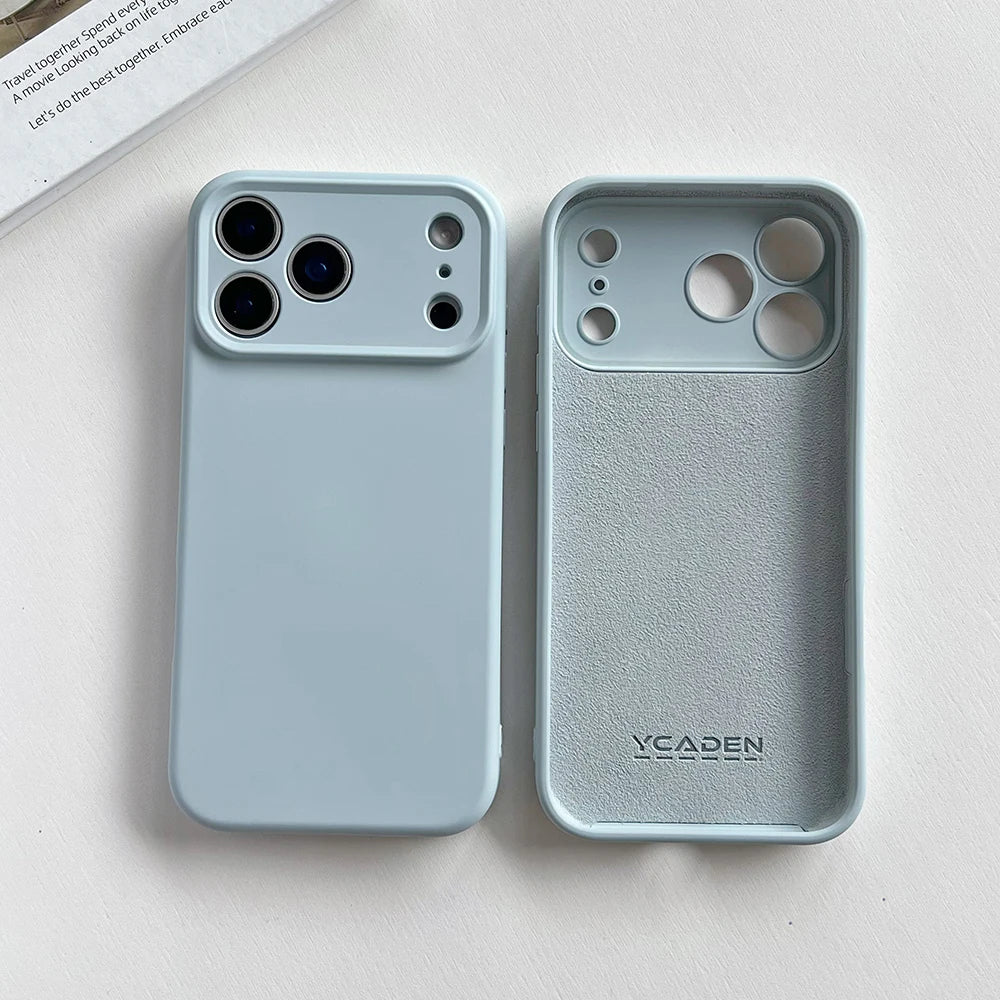 Soft Solid Color Silicone Case for iPhone 17–14