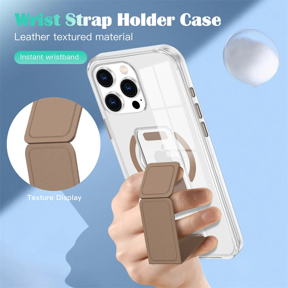 Folding Strap Stand Magnetic Case for iPhone 17–12