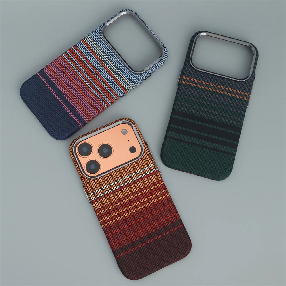 Carbon Fiber Woven MagSafe Case for iPhone 17–13 Series