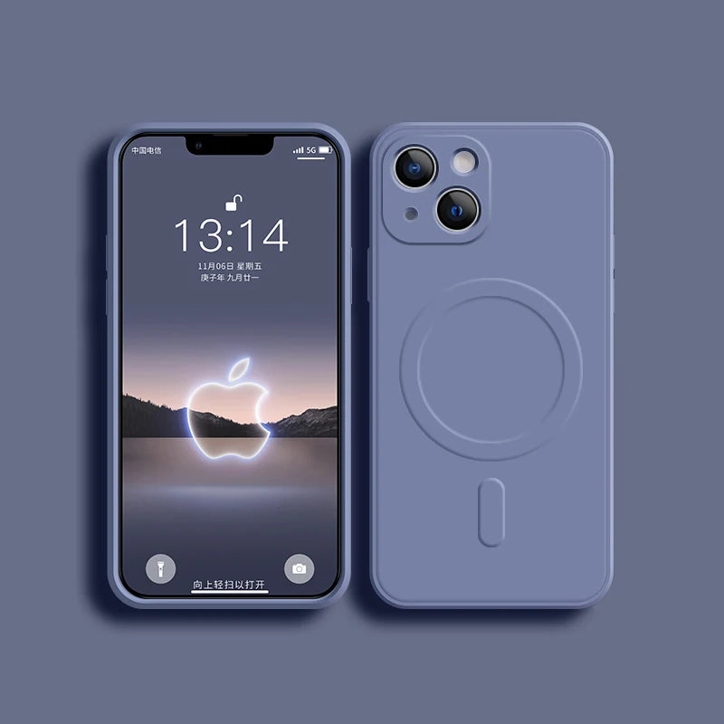Magnetic Liquid Silicone Wireless Charging Case – iPhone 16–11