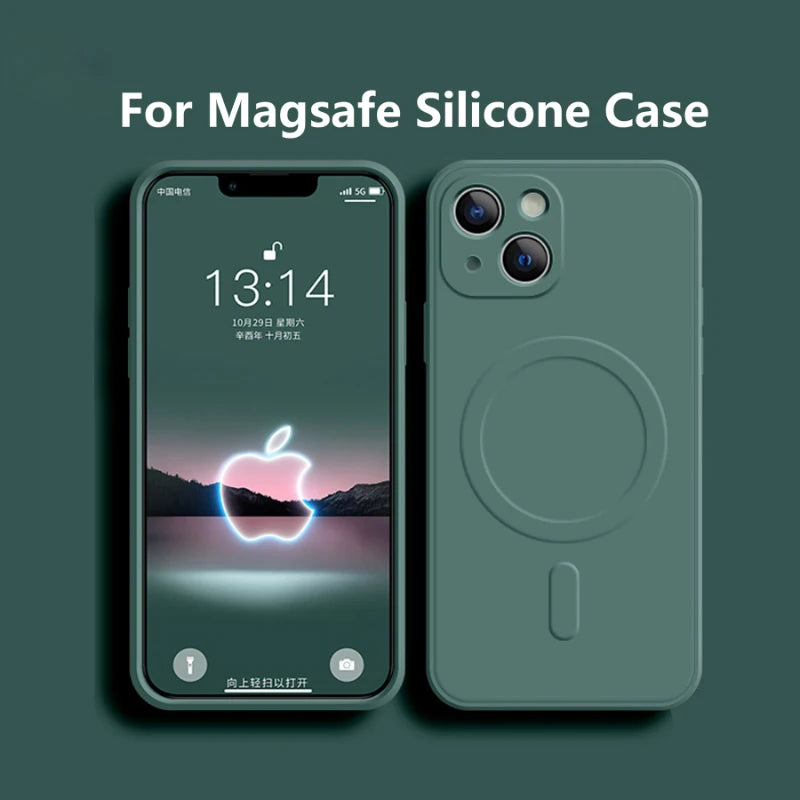 Magnetic Liquid Silicone Wireless Charging Case – iPhone 16–11