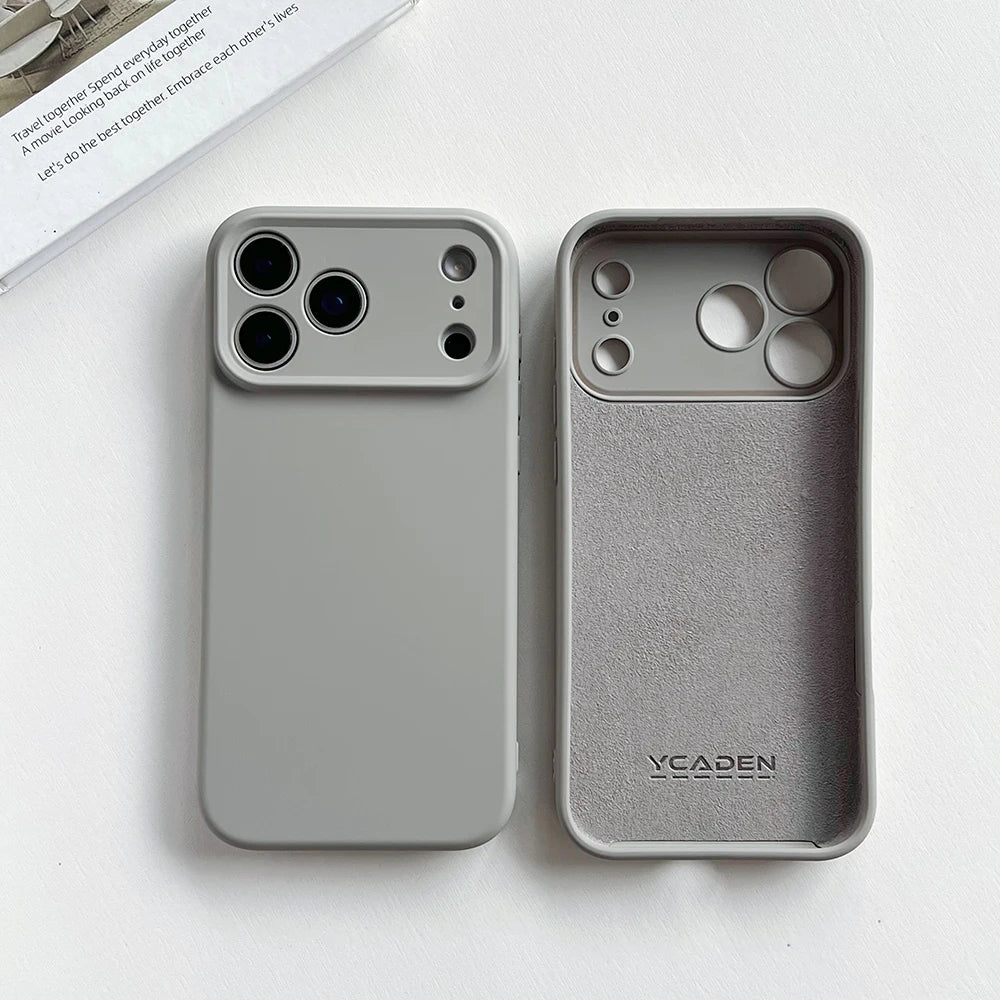 Soft Solid Color Silicone Case for iPhone 17–14