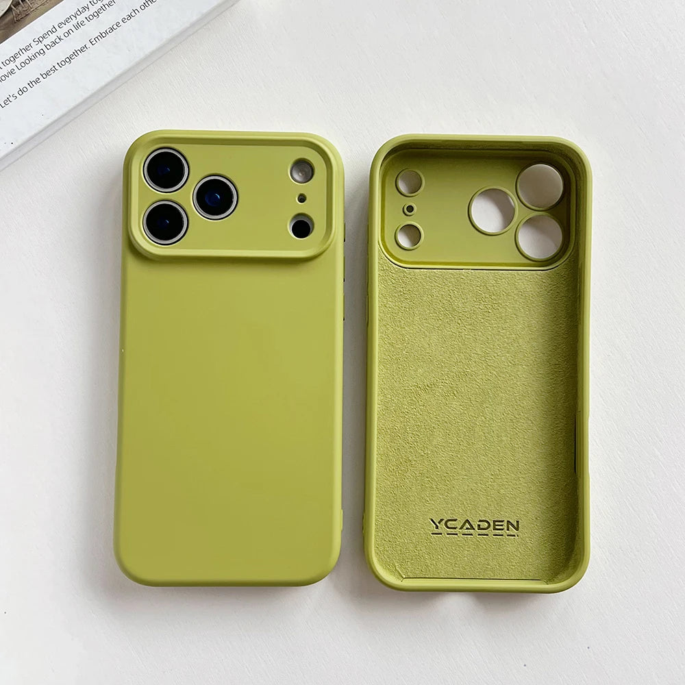 Soft Solid Color Silicone Case for iPhone 17–14