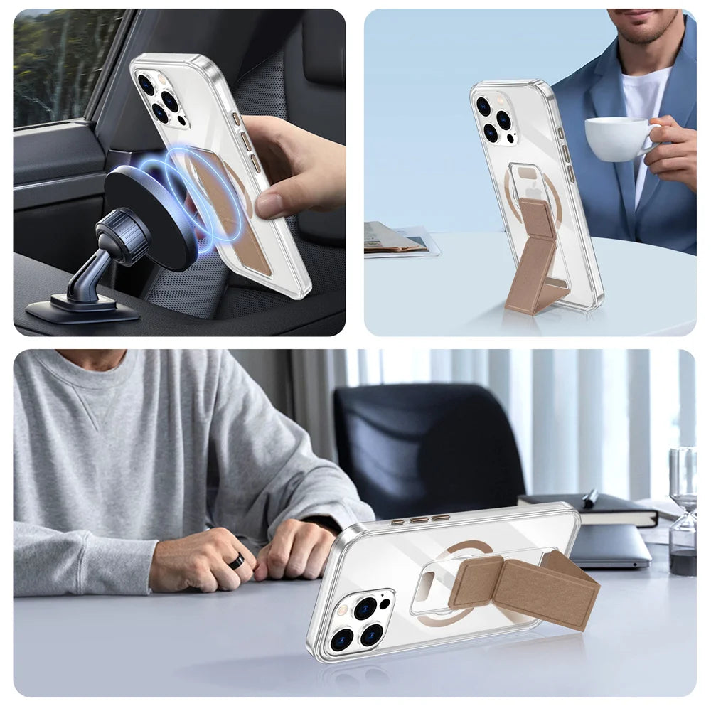 Folding Strap Stand Magnetic Case for iPhone 17–12