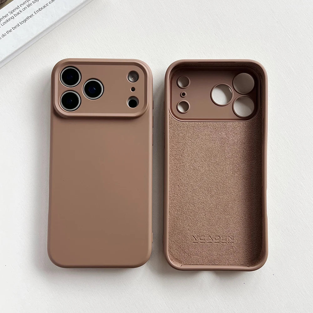 Soft Solid Color Silicone Case for iPhone 17–14