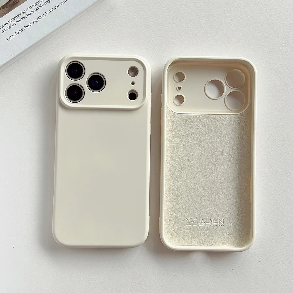 Soft Solid Color Silicone Case for iPhone 17–14