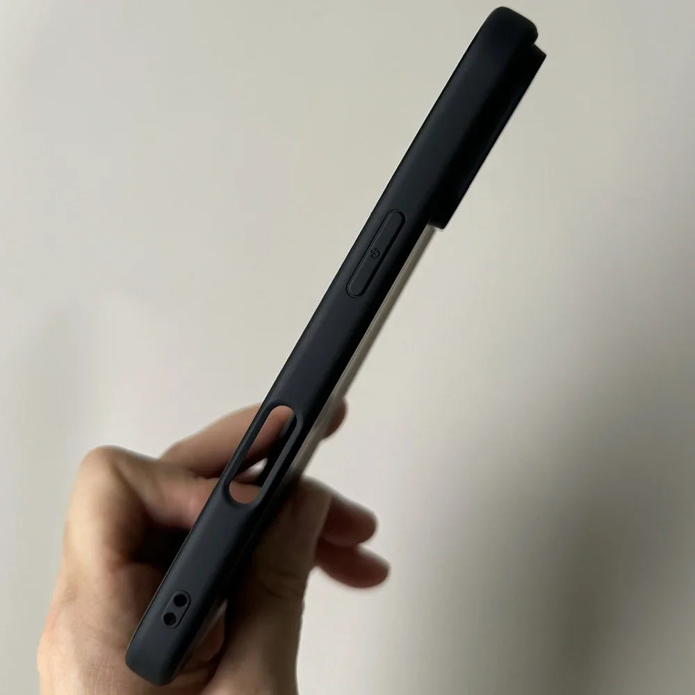Luxury Matte Black Silicone Case for iPhone 17–11 Series
