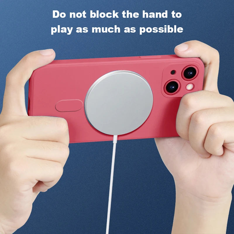 Magnetic Liquid Silicone Wireless Charging Case – iPhone 16–11