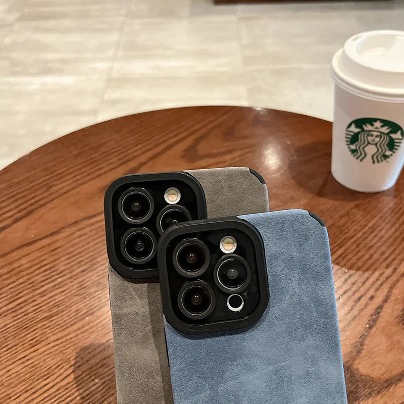 Fashion Leather Silicone Lens Guard Case – iPhone 17–11