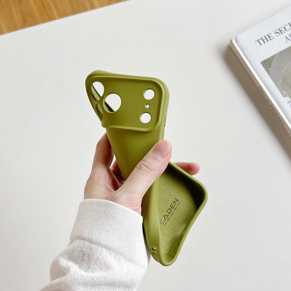 Soft Solid Color Silicone Case for iPhone 17–14