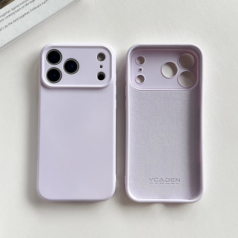 Soft Solid Color Silicone Case for iPhone 17–14