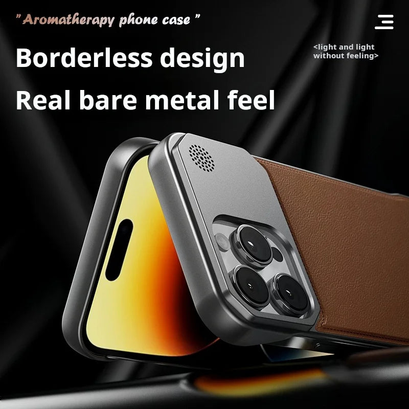 Business Aromatherapy Leather Case for iPhone 17/16/15